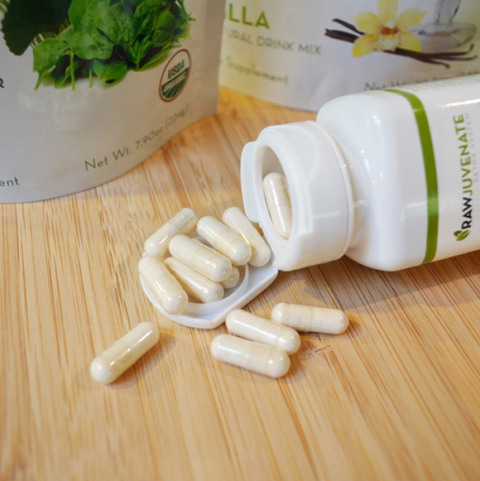 RawJuvenate Super Fiber, Super Aloe, and Vegan Probiotics